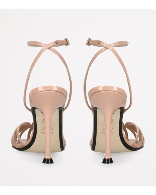 ALEVI Pink Patent Leather Ally Heeled Sandals 95