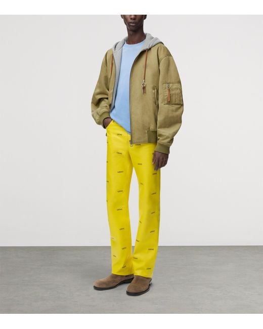 Loewe Green Bomber Jackets for men