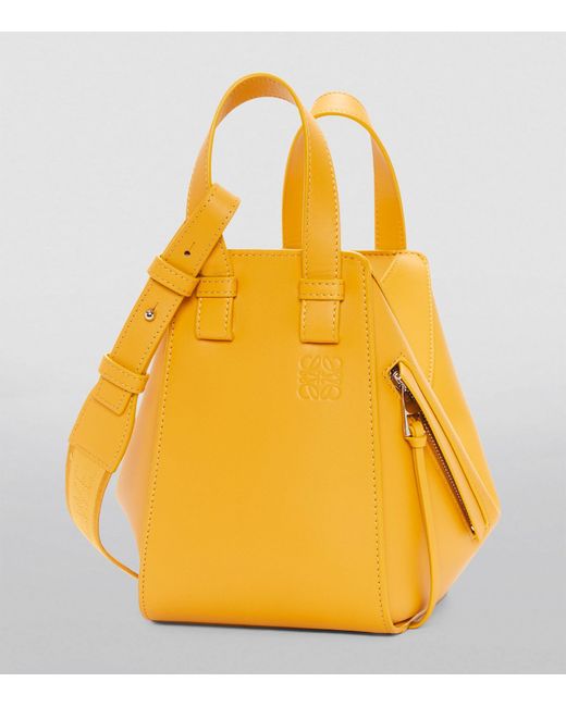 Loewe Yellow Compact Leather Hammock Bag