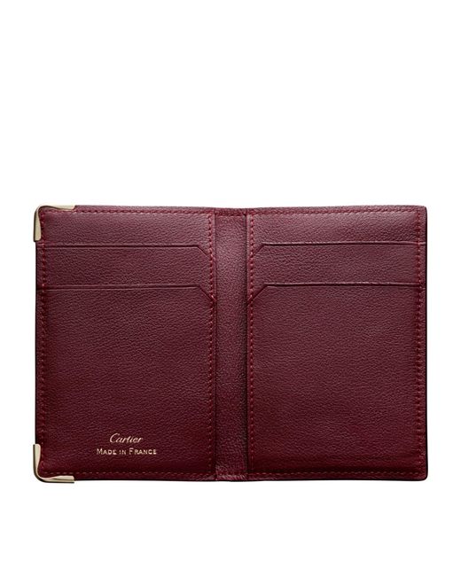 Cartier Purple Leather Must De Card Holder