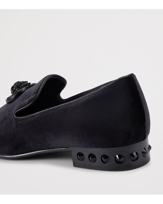 Kurt Geiger Black Velvet Ace Chelsea Loafers for men