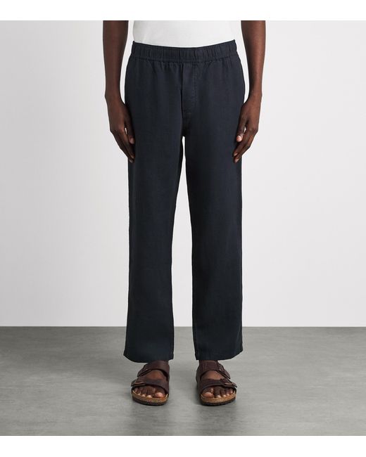 Samsøe & Samsøe Blue Linen Sajabari Straight Trousers for men