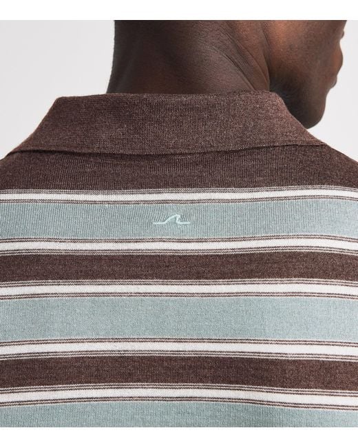 Paul & Shark Multicolor Virgin Wool-Silk Stripe Polo Shirt for men