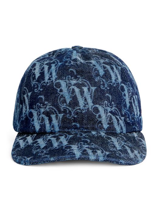Vivienne Westwood Blue Denim Monogram Baseball Cap for men