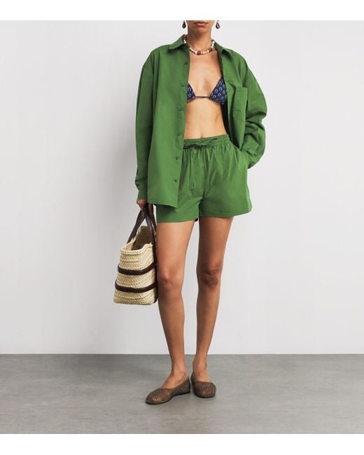 Matteau Green Organic Cotton Oversized Shirt
