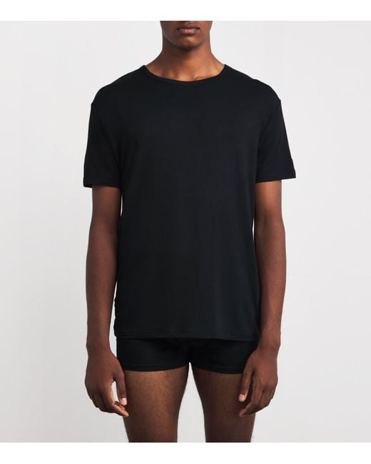 Paul Smith Black Modal-Blend Crew-Neck T-Shirt for men
