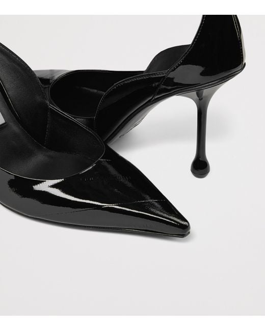 Jimmy Choo Black Quinci 95 Patent Leather Pumps