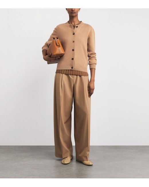 Harrods Natural Cashmere-Cotton Cardigan