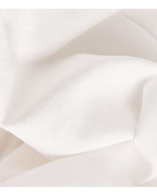 Eberjey White Linen-Blend Robe
