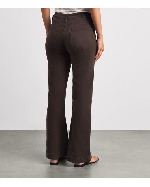 PAIGE Gray Leenah Wide-Leg Jeans