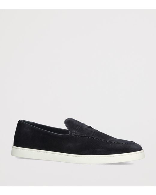 Church's Blue Suede Peebles Slip-On Sneakers for men