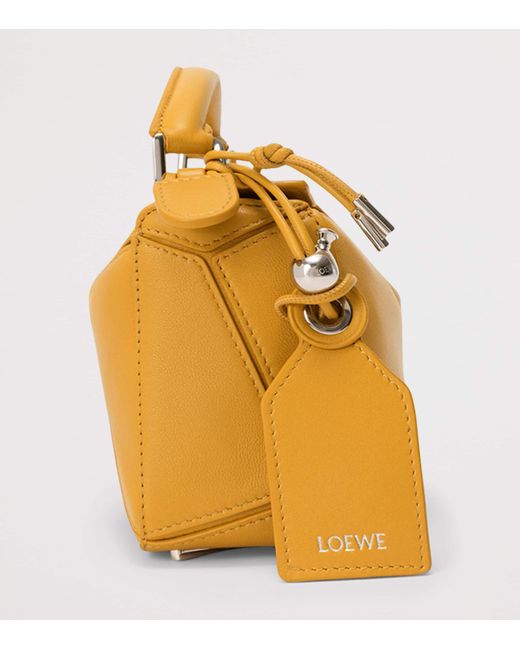 Loewe Yellow X Paula's Ibiza Mini Lambskin Puzzle Top-Handle Bag