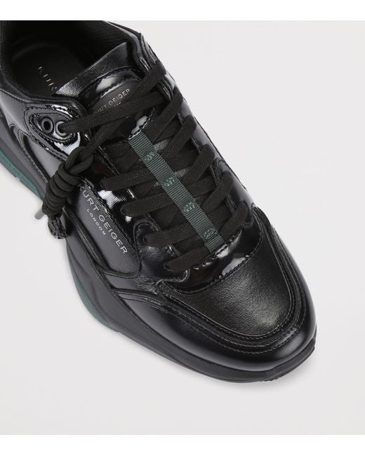 Kurt Geiger Black Leather Royston Sneakers for men