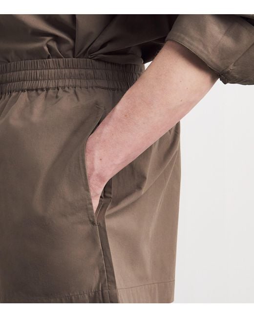 Matteau Brown Organic Cotton Relaxed Shorts