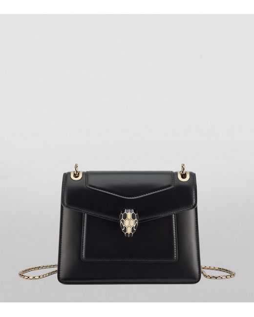 BVLGARI Black Leather Serpenti Forever Cross-Body Bag