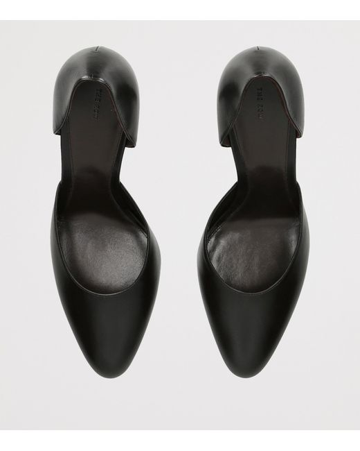 The Row Black Ornella Leather D'Orsay Pumps 90