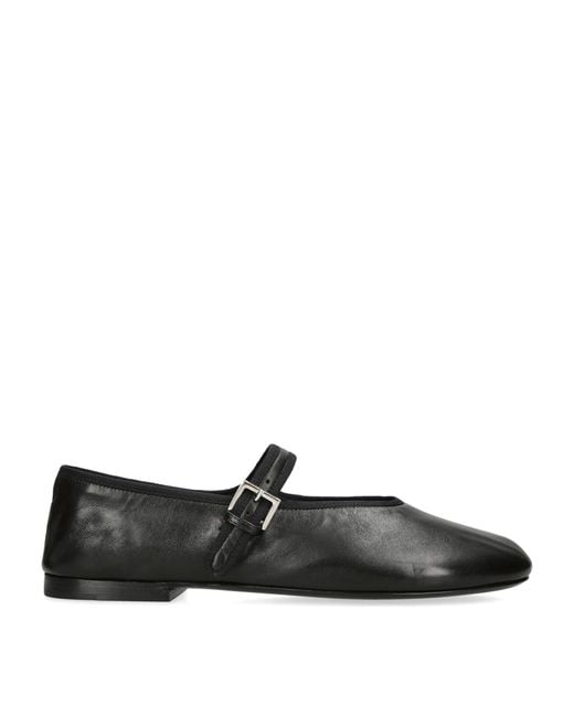 The Row Black Boheme Mary Jane Shoes