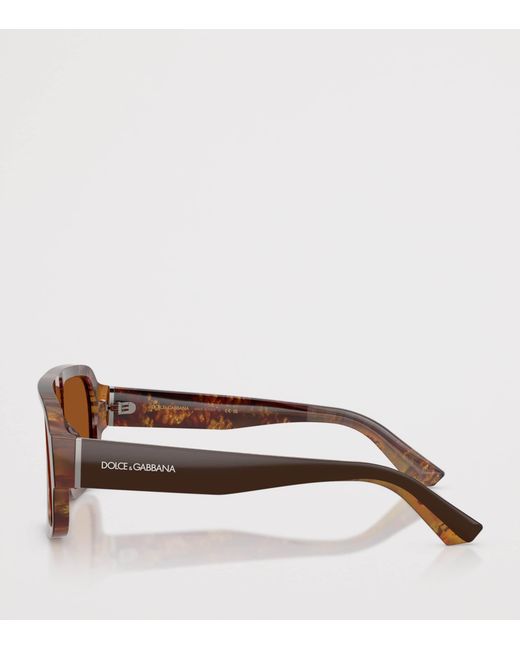 Dolce & Gabbana Brown Pilot Sunglasses for men