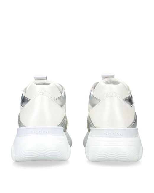 Hogan White Leather Hyperactive Sneakers