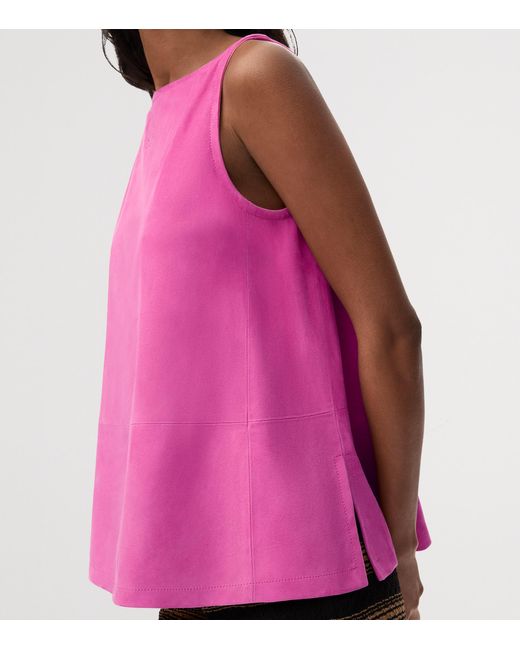 Loewe Pink X Paula's Ibiza Leather Anagram Tank Top