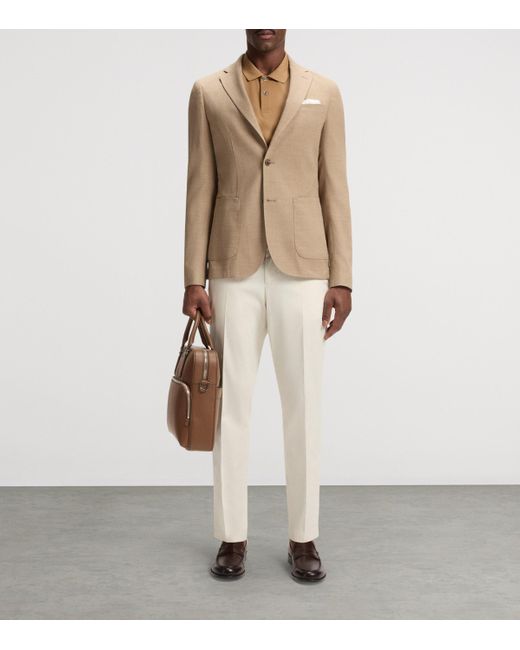 Boss Brown Logo-Emed Document Case for men