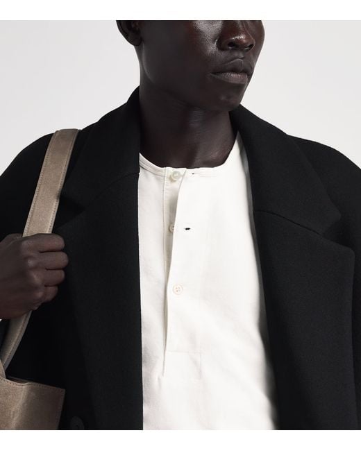 Studio Nicholson White Cotton Henley T-Shirt for men