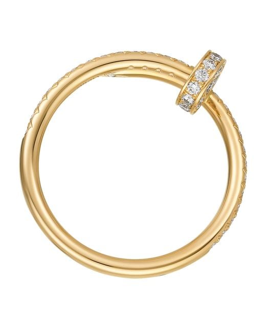 Cartier Metallic Rose Gold And Diamond Juste Un Clou Ring