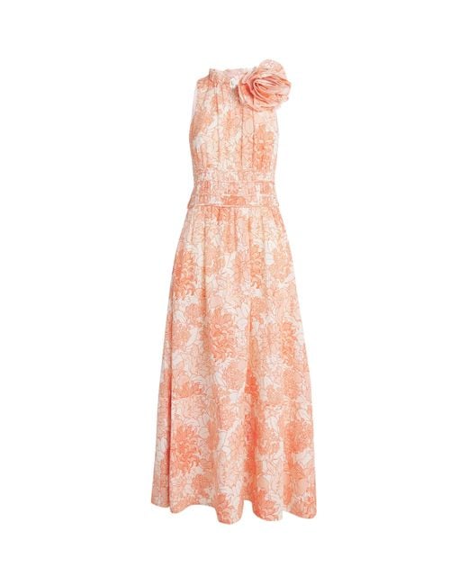 ME+EM Pink Stencil Meadow Maxi Dress