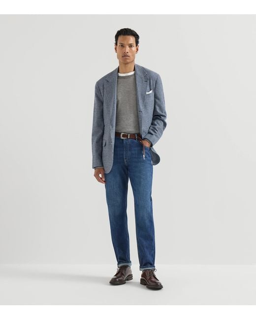 Brunello Cucinelli Blue Slim-Leg Jeans for men