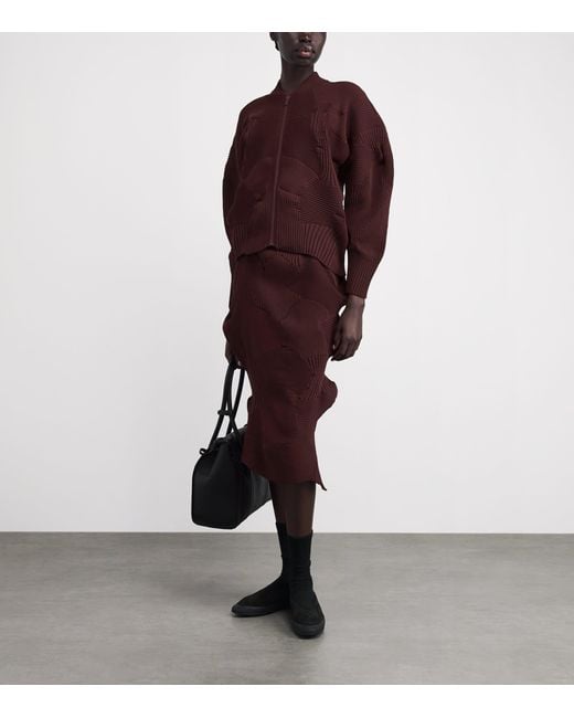 Issey Miyake Purple Knitted Kone Kone Jacket