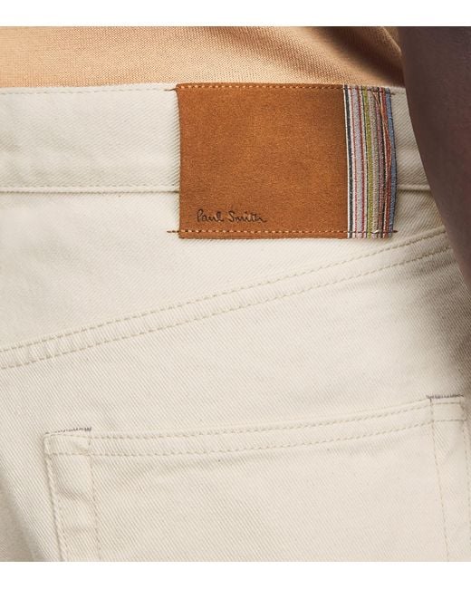 Paul Smith White Embroidered Wide-Leg Jeans for men