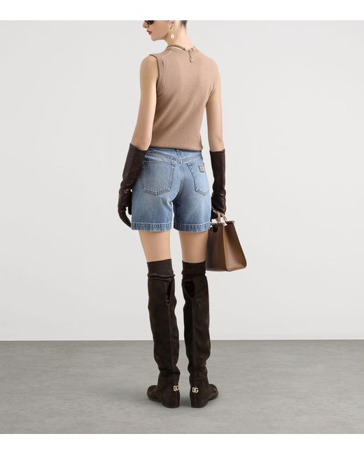 Dolce & Gabbana Natural Cashmere Sweater Vest