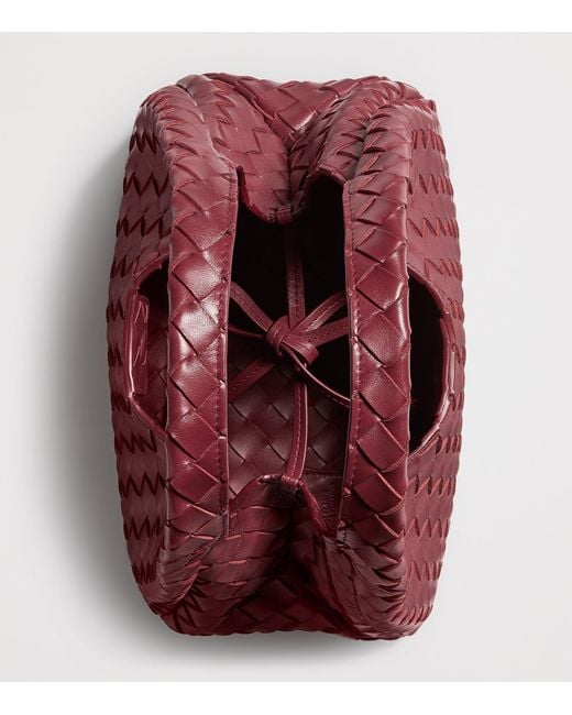 Bottega Veneta Red Small Leather Campana Shoulder Bag