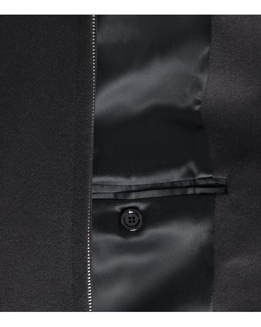 Lardini Black Cashmere-Wool Bomber Jacket for men