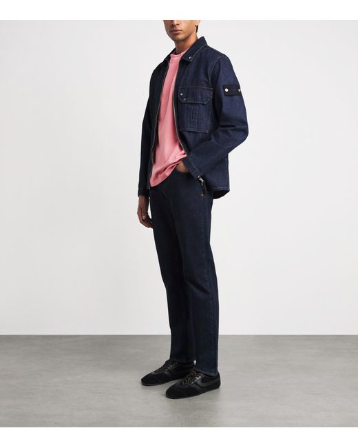 Stone Island Pink Organic Cotton Old Effect T-Shirt for men