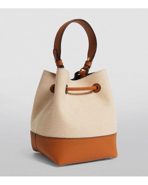 Strathberry Natural Canvas-leather Osette Cross-body Bag