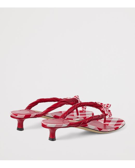Jimmy Choo Red Liss 35 Leather Mules