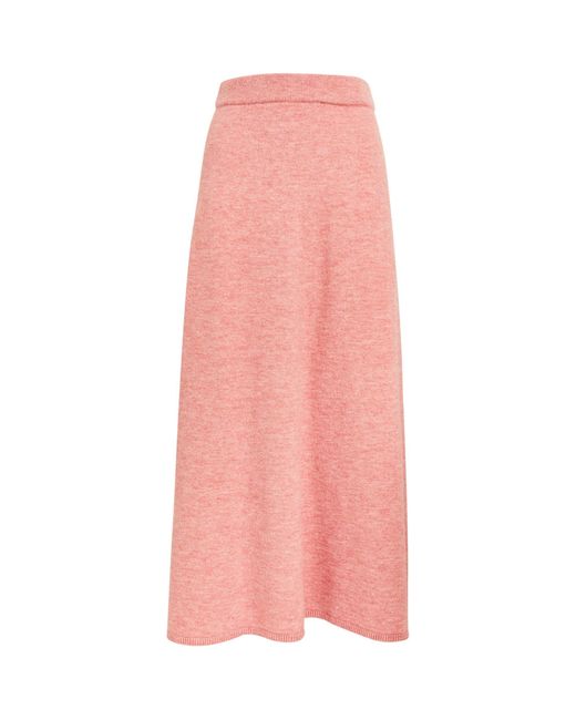 Nanushka Pink Knitted Fenne Maxi Skirt