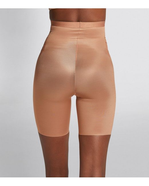Spanx Brown Shape Invisible High-Waist Mid-Thigh Shorts