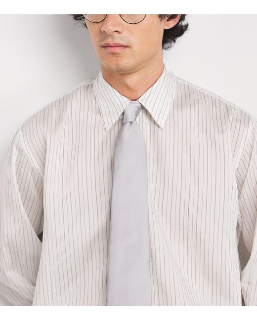 Isaia White Silk Tie for men