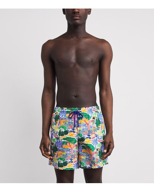Vilebrequin Multicolor Seaside Life Print Moorea Swim Shorts for men