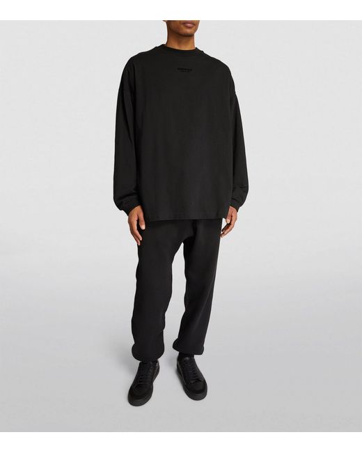 Fear Of God Black Essentials Brand-print Cotton-jersey T-shirt for men