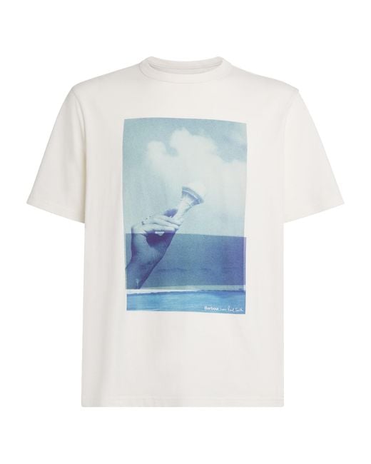 Barbour Blue X Paul Smith Ice Cream Scoop T-Shirt for men