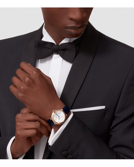 Cartier Rose And Diamond Ballon Bleu De Watch in Grey Lyst UK