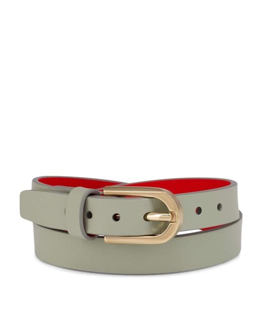 Christian Louboutin Gray Bettina Leather Bracelet