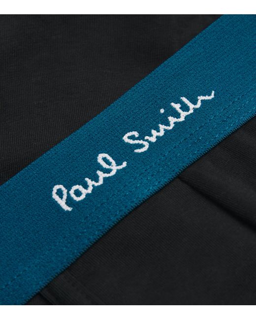 Paul Smith Black Stretch-Cotton Signature Stripe Trunks for men
