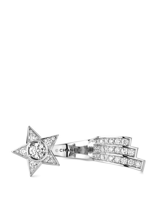 Chanel Metallic And Diamond Comète Ring