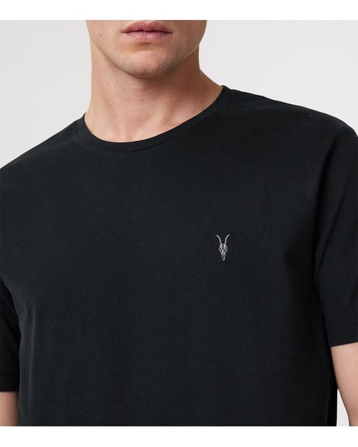 AllSaints Black Organic Cotton Brace T-Shirt for men