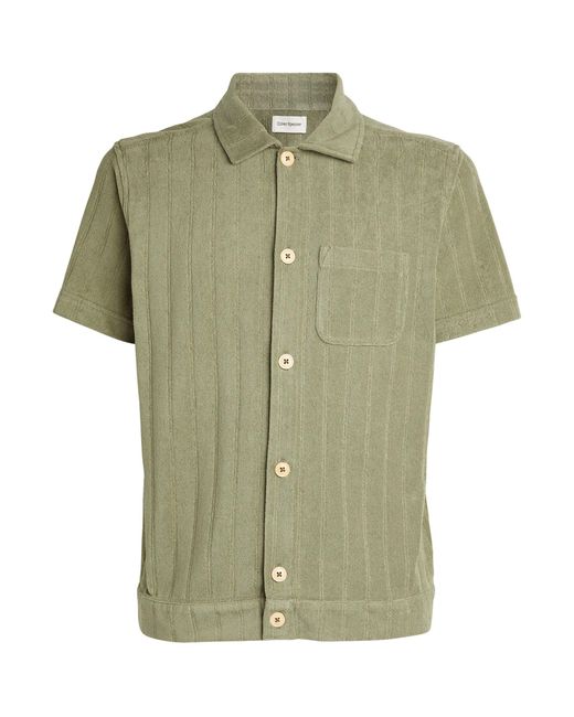 Oliver Spencer Green Terry Towelling Ashby Shirt for men