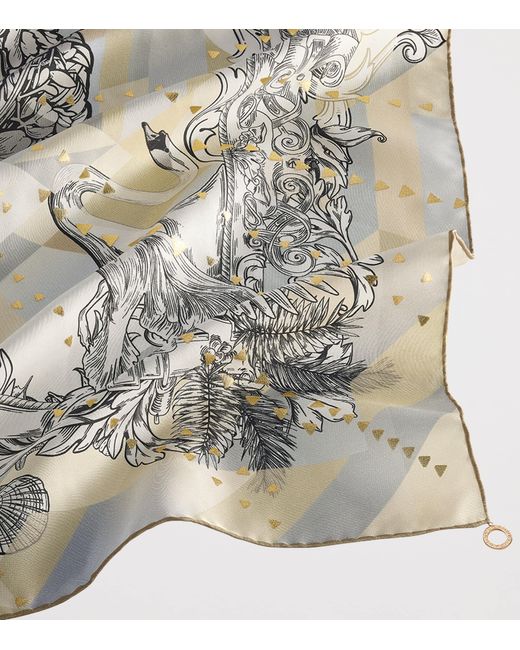 BVLGARI Metallic Silk Polychroma Venus Scarf